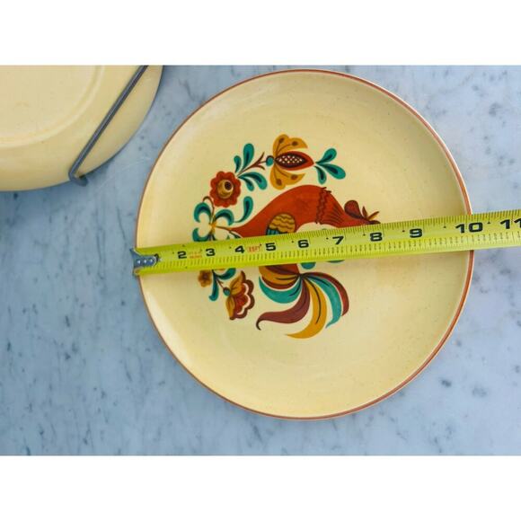 (2) Reveille Rooster Dinner Plates 10 1/4" Taylor Smith & Taylor Vintage Plate - Picture 3 of 12